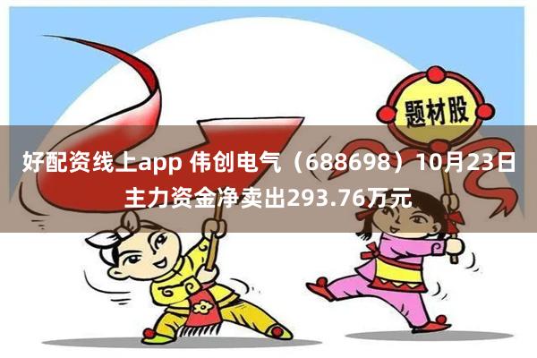 好配资线上app 伟创电气（688698）10月23日主力资金净卖出293.76万元